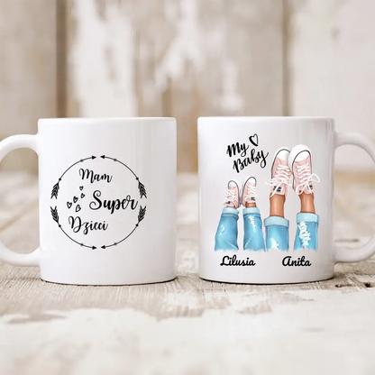 Kubek personalizowany dla mamy i córek MY BABY | rodzinny motyw #941