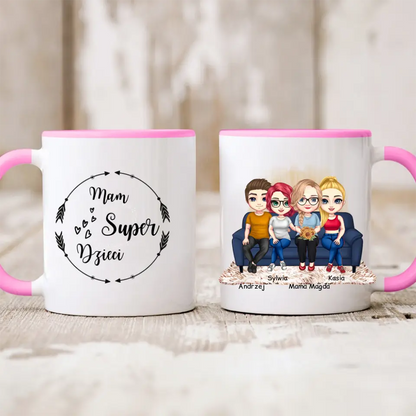 Kubek personalizowany dla mamy z dorosłymi dziećmi | z personalizacją imion #1