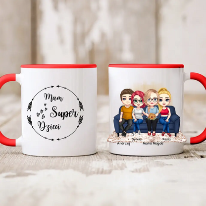 Kubek personalizowany dla mamy z dorosłymi dziećmi | z personalizacją imion #1