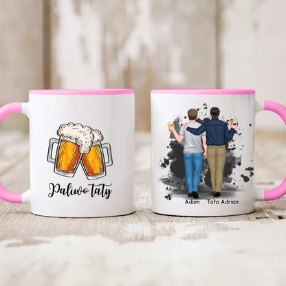 Kubek personalizowany dla taty i syna | z personalizacją imion #1003