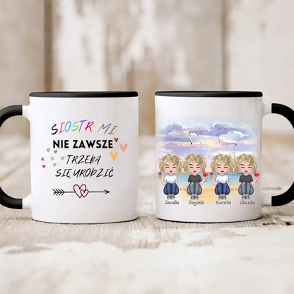 Kubek personalizowany dla przyjaciółek | wakacyjny motyw #P5