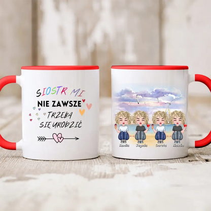 Kubek personalizowany dla przyjaciółek | wakacyjny motyw #P5