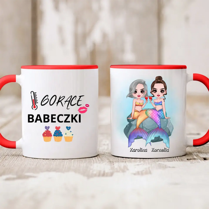 Kubek personalizowany dla przyjaciółek | motyw z syrenami #P31