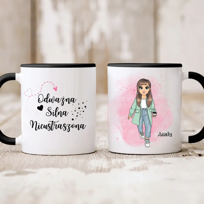 Kubek personalizowany dla kobiety | motyw dla kawosza #33