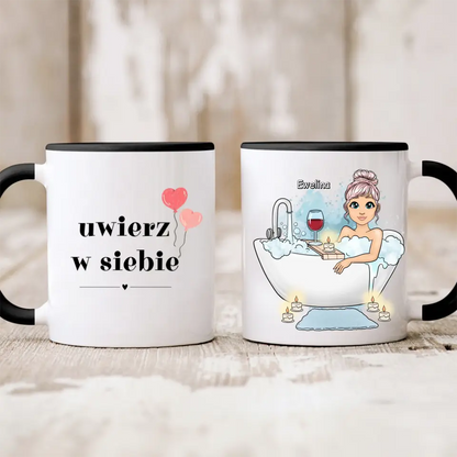 Kubek personalizowany dla kobiety | motyw relaksu #30
