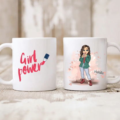 Kubek personalizowany dla niej GIRL POWER | z personalizacją imienia #2