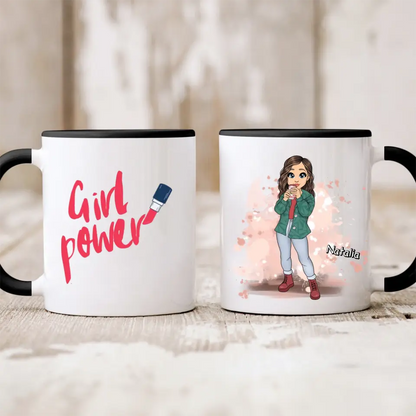 Kubek personalizowany dla niej GIRL POWER | z personalizacją imienia #2