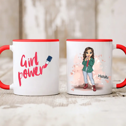 Kubek personalizowany dla niej GIRL POWER | z personalizacją imienia #2