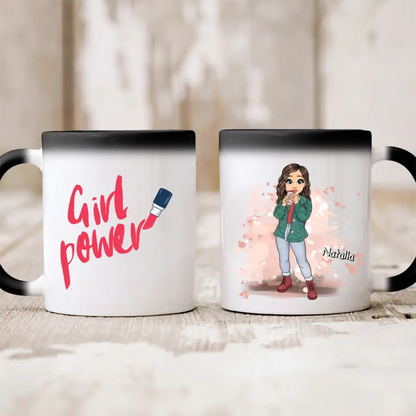 Kubek personalizowany dla niej GIRL POWER | z personalizacją imienia #2