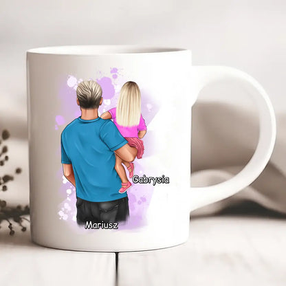 Kubek personalizowany dla taty i córki | rodzinny motyw #P16
