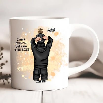 Kubek personalizowany dla taty i dziecka I AM THE BOSS | rodzinny motyw #251