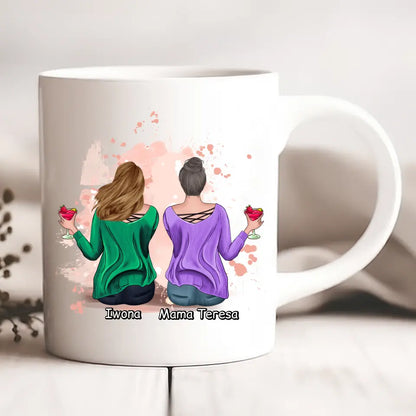 Kubek personalizowany dla mamy i córki | motyw z drinkami #8
