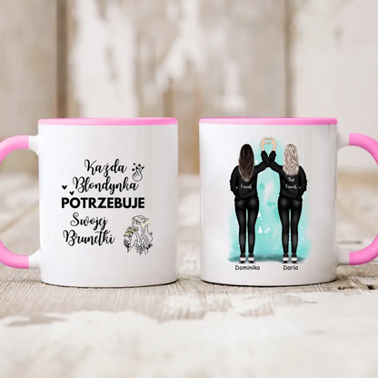 Kubek personalizowany dla przyjaciółek BEST FRIENDS | z personalizacją postaci #P22