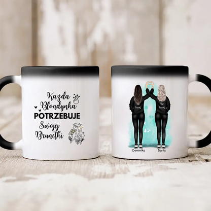 Kubek personalizowany dla przyjaciółek BEST FRIENDS | z personalizacją postaci #P22