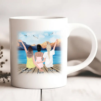 Kubek personalizowany dla przyjaciółek | motyw z pomostem w górach #11