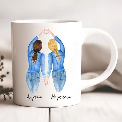 Kubek personalizowany dla przyjaciółek NAJLEPSI PRZYJACIELE DO PICIA | z personalizacją imion #9