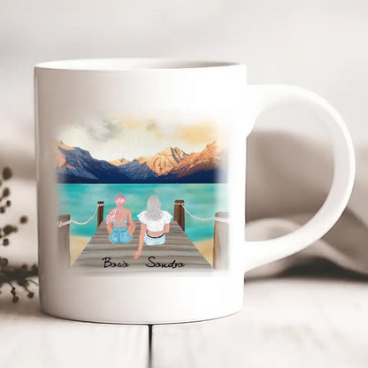 Kubek personalizowany dla przyjaciółek | motyw z jeziorem #6