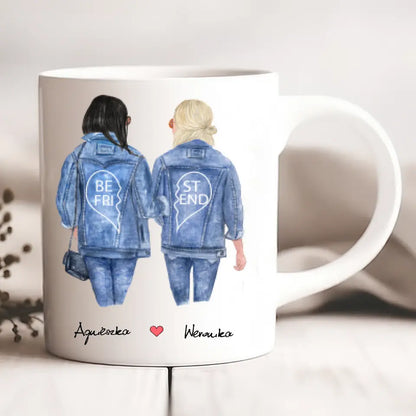Kubek personalizowany dla przyjaciółek BEST FRIEND | z personalizacją imion #2