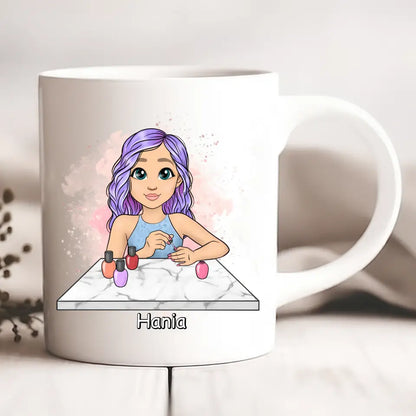 Kubek personalizowany dla stylistki paznokci KOCHAJ SIEBIE | z personalizacją imienia #1