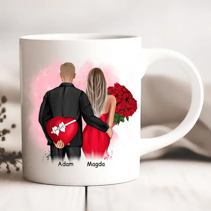 Kubek personalizowany dla par LOVE | romantyczny motyw #27