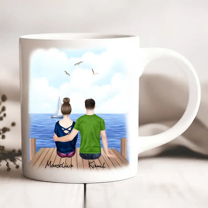 Kubek personalizowany dla par | motyw z morzem #213