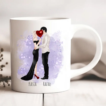 Kubek personalizowany dla par KOCHAM CIĘ NAJBARDZIEJ | romantyczny motyw #41