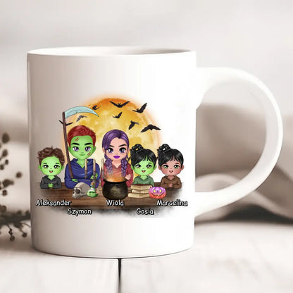 Halloweenowy kubek personalizowany dla rodziny | motyw z rodziną potworków #1 copy