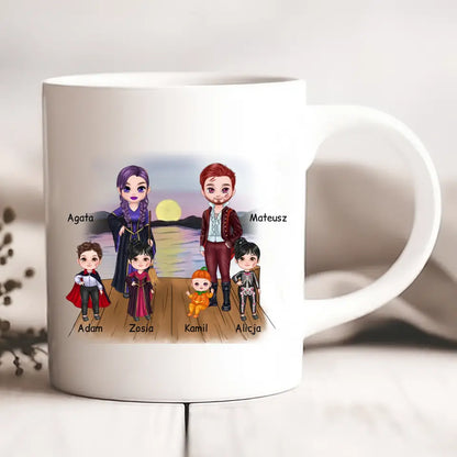 Halloweenowy kubek personalizowany dla rodziny | z personalizacją imion #1