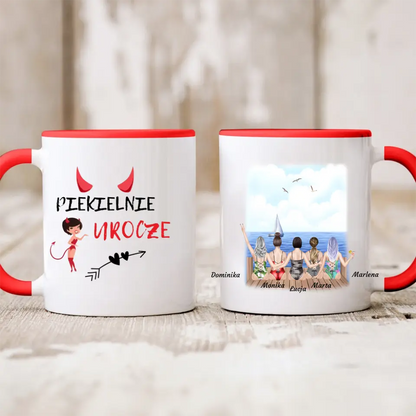Kubek personalizowany dla przyjaciółek | motyw z morzem #32