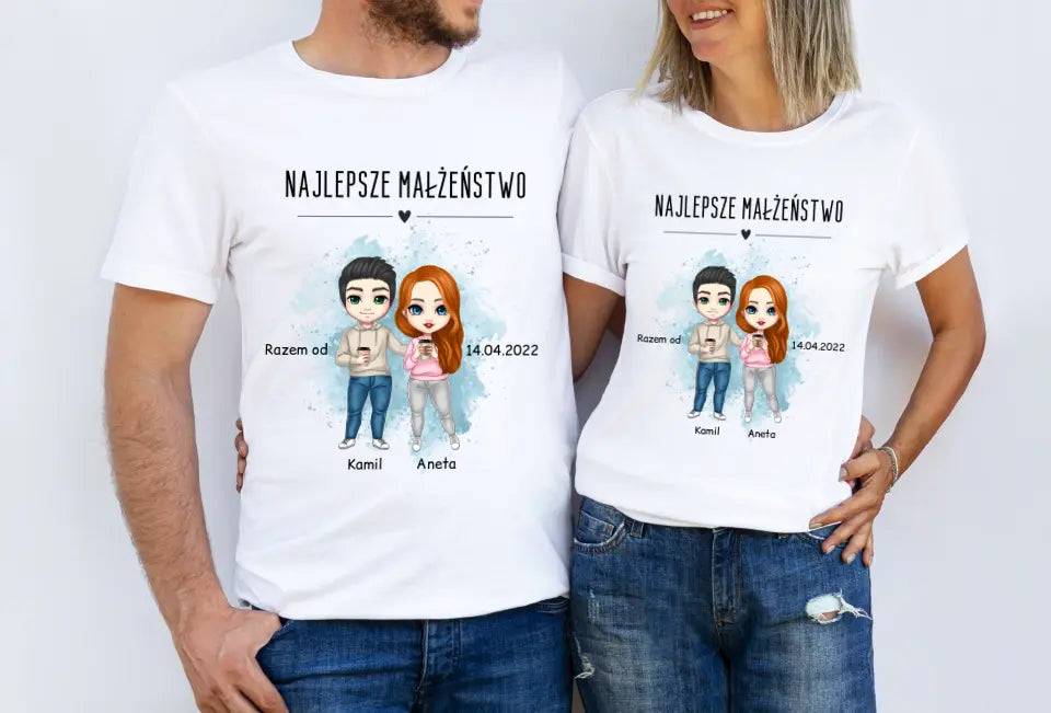 Koszulka dla par - małżeństwo - Personalizowana #P58