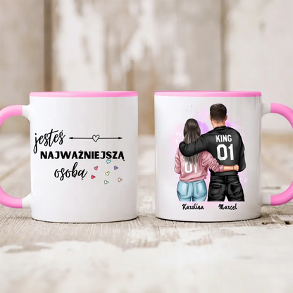 Kubek personalizowany dla par KING QUEEN | z personalizacją imion #24