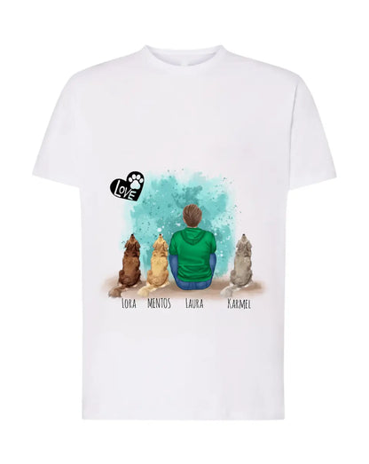 Koszulka z psem - mężczyzna + max. 1-3 psy - Personalizowana #P41