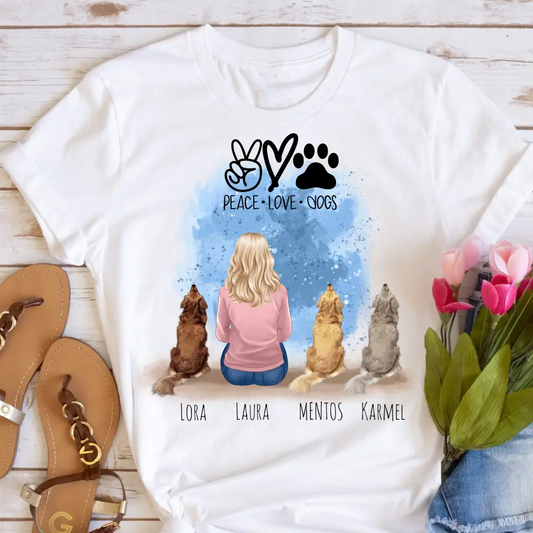 Koszulka z psem - kobieta + max. 1-3 psy - Personalizowana #61