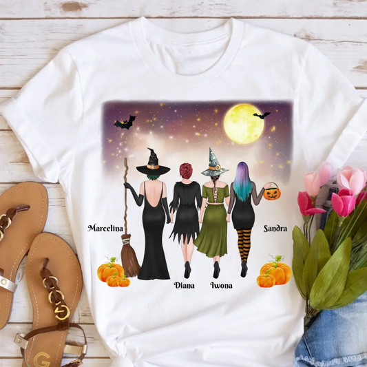 Koszulka dla przyjaciółek na Halloween max. 1-4 osoby - Personalizowana #P50