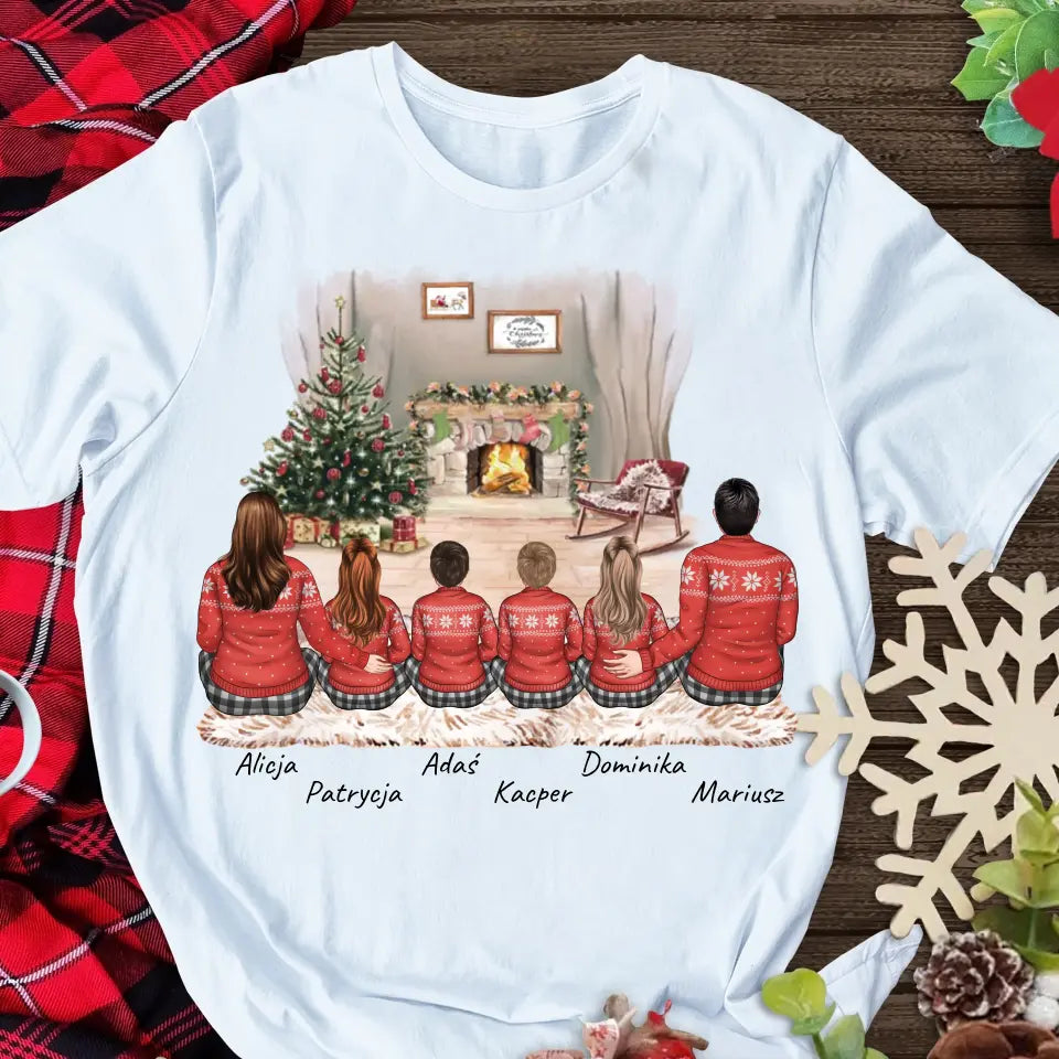 Koszulka rodzinna świąteczna 2 os. dorosłe + 1-4 dzieci - Prezent na święta #221