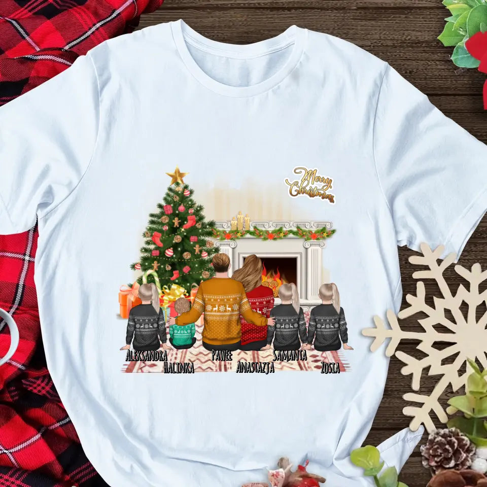 Koszulka rodzinna świąteczna 2 os. dorosłe + 1-4 dzieci - Prezent na święta #124
