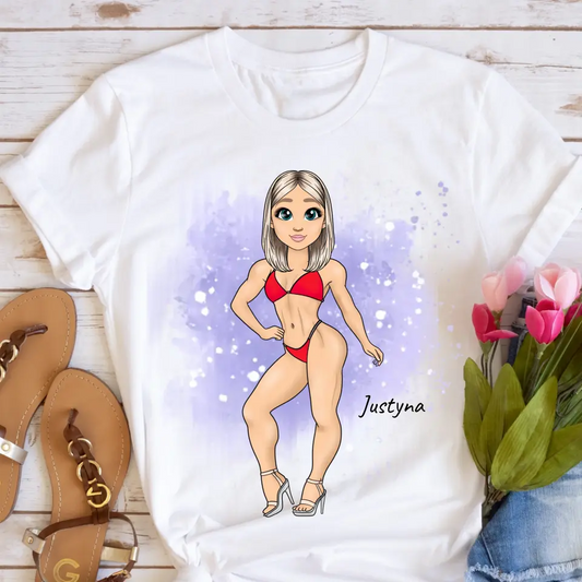 Koszulka damska z nadrukiem fitness - Personalizowana #41