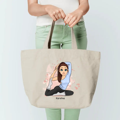 Torba personalizowana dla kobiety | sportowy motyw z jogą #15