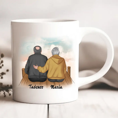 Kubek personalizowany dla babci i dziadka | motyw z molo #2