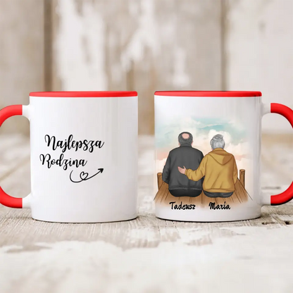 Kubek personalizowany dla babci i dziadka | motyw z molo #2