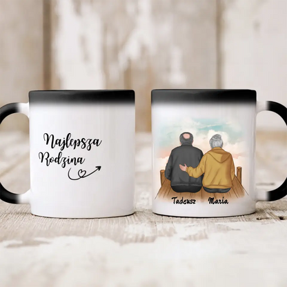 Kubek personalizowany dla babci i dziadka | motyw z molo #2