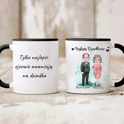 Kubek personalizowany dla dziadków NAJLEPSI DZIADKOWIE | z personalizacją imion #854