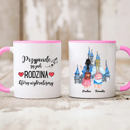 Kubek personalizowany dla przyjaciółek | wakacyjny motyw z podróżniczkami #3