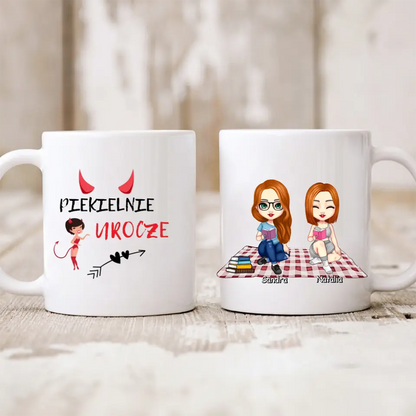 Kubek personalizowany dla przyjaciółek | motyw dla moli książkowych #P18