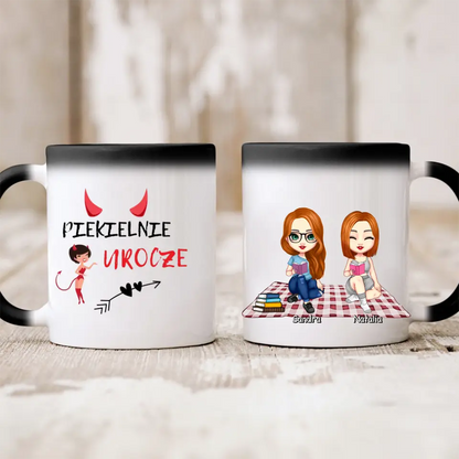 Kubek personalizowany dla przyjaciółek | motyw dla moli książkowych #P18