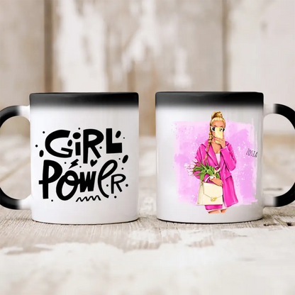 Kubek personalizowany dla kobiety | motyw z wiosenną glamour girl #5