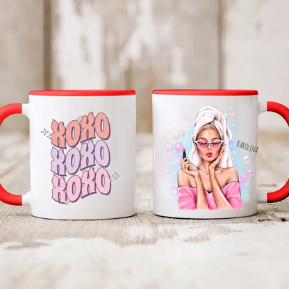 Kubek personalizowany dla kobiety GIRL POWER | motyw spa z glamour girl #6