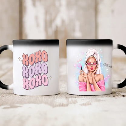 Kubek personalizowany dla kobiety GIRL POWER | motyw spa z glamour girl #6