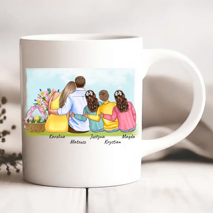 Wielkanocny kubek personalizowany dla rodziny | z personalizacją imion #1