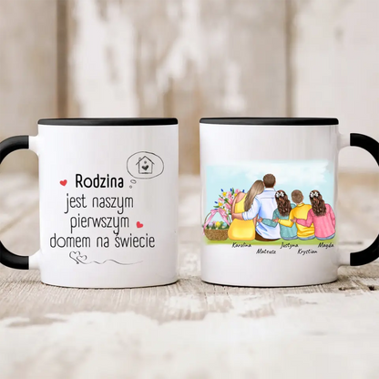 Wielkanocny kubek personalizowany dla rodziny | z personalizacją imion #1